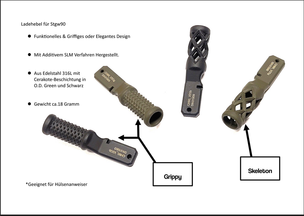 Ladehebel "Skeleton" für Stgw90 / SG550